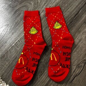 McDonald's Red Grinch Socks